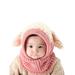 Cathery Kids Winter Scarf And Hat Set Knitted Warm Beanie Skullcaps Knit Neck Warmer