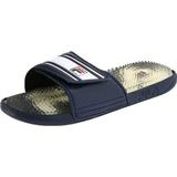 FILA Men's Massaggio Slippers Casual Slide Sandals (9, Fila Navy, White, Fila Red)