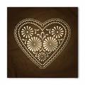 Chocolate Bandana, Romantic Heart Pattern, Unisex Head and Neck Tie, by Ambesonne