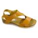 Eric Michael Women's Egypt Ankle Strap Sandal Mustard Yellow Comfort Sandals (10, Yellow)