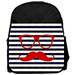 Shades and Mustache on Navy Gilded Stripes 13" x 10" Black Preschool Toddler Children's Backpack