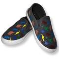 Dinosaur Boys' Shoe Toddler Sneaker Slip On Kids Shoes, Blue, Black, or Gray