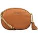 Women's Medium Ginny Leather Messenger Cross Body Bag - Luggage