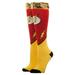 dc comics flash classic logo sequin cuff knee high socks