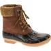 Nature Breeze Duck-02 Women Stitching Lace Up Side Zip Waterproof Insulated Boot