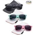 Newbee Fashion-Vintage Style Sunglasses with Pouch Men Women Classic 80's Retro Vintage Design UV Protection