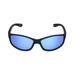 Foster Grant Men's Black Polarized Mirrored Wrap Sunglasses LL01