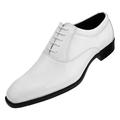 Amali Men's Patent Classiko Lace Up Oxford Dress Shoe White Size 10.5