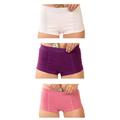 (XXL) Cream/Purple/Pink 3 Pack Stashitware Women's Secret Pocket Underwear