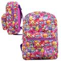 SPK Shopkins School 16" Backpack Kids Girls Pink Book Bag All Print Rucksack