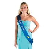 Court Prom Sash Blue - Apparel Accessories - 1 Piece