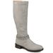 Brinley Co. Womens Extra Wide Calf Braided Strap Riding Boot