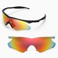 Walleva Fire Red Replacement Lenses For Oakley M Frame Heater Sunglasses