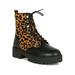 Women Wild Print Lace Up Chunky Lug sole Platform Ankle Boot 19394