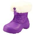 The Doll Maker Girl's Weather-Resistant Fur Lining Strap Zipper Winter Snow Boot (Little Kid/Big Kid) - TD194001E-10