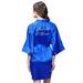 Turquaz Linen Satin Kimono Rhinestone Matron of Honor Robe (XX-Large, Royal Blue)