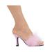 Ellie Shoes E-361-Sasha 3.5 inch Heel Maribou Slippers Pink / 7