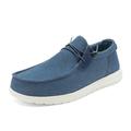 Bruno Marc Men's Blue Denim Linen Canvas Stretch Loafer Shoes Slip On Sneakers Statvus-01 Size 10 B(M) US