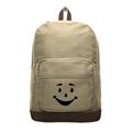 Kool Aid Man Face Canvas Teardrop Backpack with Leather Bottom Accents