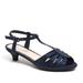 1.75 in. Heel-Dressy Kitten Heel Sandal, Navy - Size 37