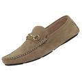 Amali Mens Faux Suede Ecker Driving Moccasin Slip On Loafer Taupe Size 13