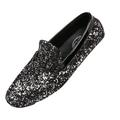 Amali Mens Metallic Splatter Casual Slip On Shoes Monty Silver Size 9