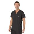 Landau Essentials Men's One Pocket V-Neck Scrub Top with Mesh Vent, Style 7594