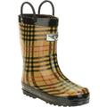 Forever Young Kids' Plaid Print Rain Boot