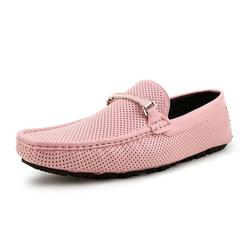 Amali Mens Slip On Driving Moccasin Casual Loafers Dress Shoes Pink Size 10.5