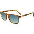 Persol Men's Polarized PO3059S-96/S3-54 Brown Square Sunglasses