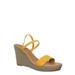 Announce04 by Bamboo, Espadrille Platform Wedge Sandal - Women Elastic Ankle Strap Heel