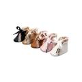 Zoiuytrg Infant Baby Boys Girls First Walker Shoes Warm Fur Booties Newborn PU Prewalker Boots