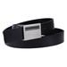 Stacy Adams 6-202 Genuine Bonded Leather Mens Adjustable Reversible Belt w/ Flip Logo on Buckle, Nickle Brush Finish