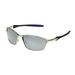 Panama Jack Men's Gunmetal Mirrored Rectangle Sunglasses NN03