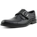 Amali Men's Monk Strap Lazio Buckle Slip on Cap Toe Oxford Dress Shoe Black Size 10