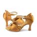 Sansha Adult Tan Satin Upper Heeled Margarite Ballroom Shoes Womens