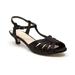 1.75 in. Heel-Dressy Kitten Heel Sandal, Black - Size 35