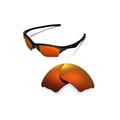 Walleva Polarized Fire Red ISARC Replacement Lenses for Oakley Half Jacket XLJ Sunglasses