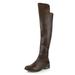 DailyShoes Knee High Boots Riding Boot Tube Knee-high Over The Thigh Low Heel Block Heels Mid Sexy Fashion Rider for Women Brown,p,u,7