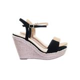 Freesia by Delicious, Summer Thin Strap Espadrille Jute Rope Wrap Platform Wedge Sandal (Woman)