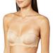 calvin klein women's seductive comfort lift strapless multiway bra, bare, 36d