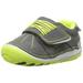 Stride Rite Infant/Toddler Soft Motion Booker Sneaker, Grey/Lime