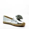 MICHAEL Michael Kors Lolita Metallic Leather Slip-Ons Silver