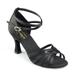 Sansha Adult Black Satin Upper Heeled Regina Ballroom Shoes Womens