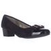 Womens KS35 Darragh Bow Toe Kitten Pumps - Black