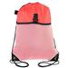 Mato & Hash Drawstring Cinch Bag Backpack With Mesh Pocket Polyester Tote Sack - 3PK Red CA2600