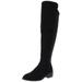 Material Girl Womens Darcell Mixed Media Knee High Riding Boots