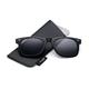 Newbee Fashion - Polarized Clip-On Flip Up Metal Clip Sunglasses Multi Purpose Flash Polarized Lenses (Glasses not included)