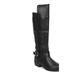 New Women Qupid Static-18 Leatherette Round Toe Strappy Elastic Riding Boot Size