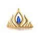 FROZEN Elsa Disney CORonATIon Gold Tiara CROWN Hair Comb Party Favors Blue stone